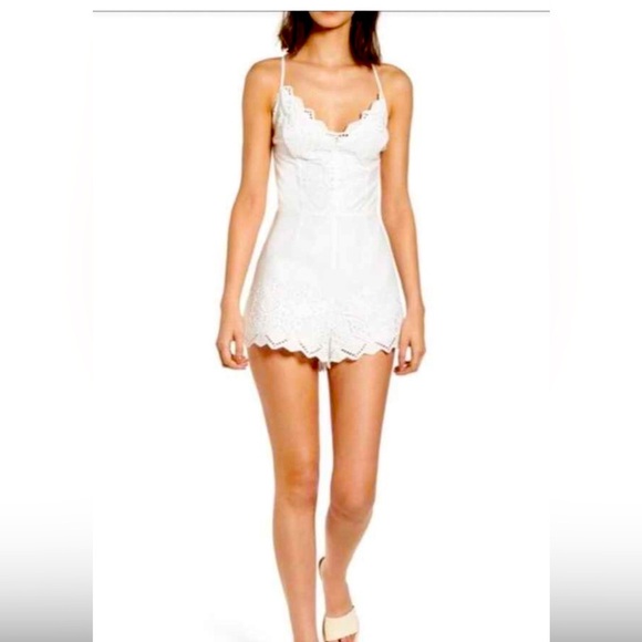 BP white eyelet romper size Large NWT - Picture 1 of 10